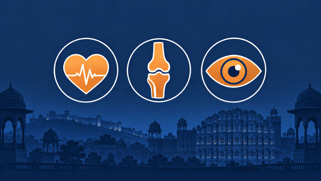 PMJAY Hospitals in Jaipur for Heart, Bone & Eye Care — Ayushman Bharat Guide