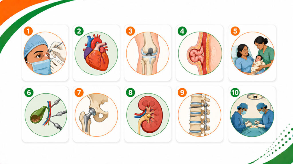 10 Most Common Surgeries Under PMJAY