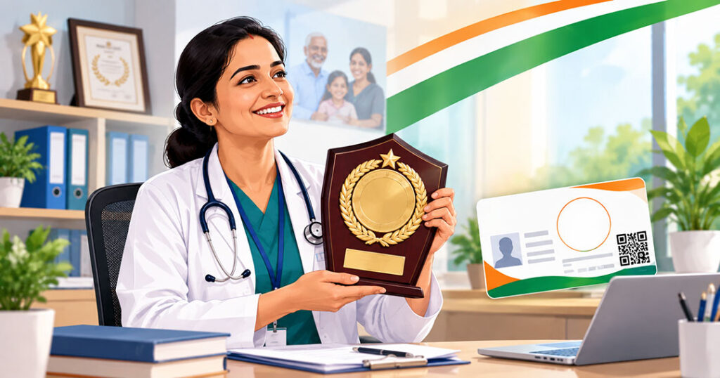 SHA J&K officials receiving national award for Ayushman Bharat frontline worker coverage